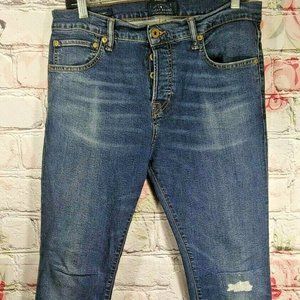 LUCKY BRAND MEN'S 31 X 32 76 SLOUCH SKINNY BUTTON